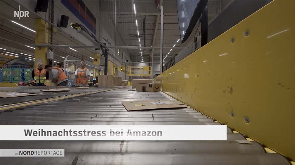 Schnitt NDR Nordreportage Weihnachtsstress bei Amazon